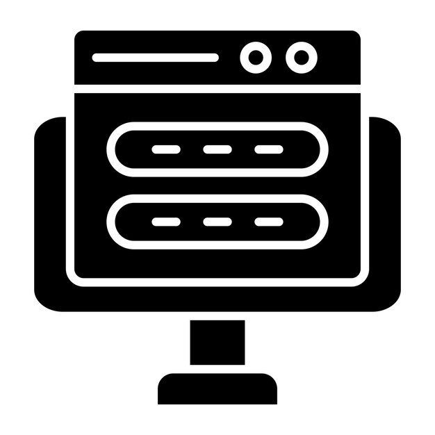 Vectorontwerp Browser Login Icon Style