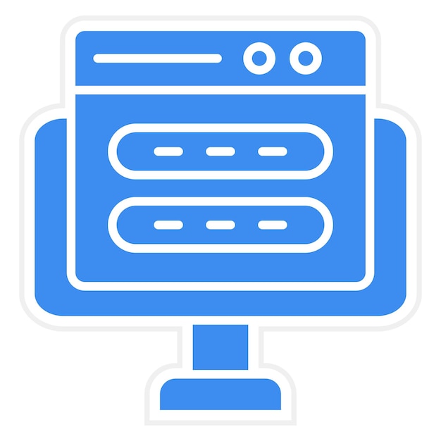 Vectorontwerp Browser Login Icon Style