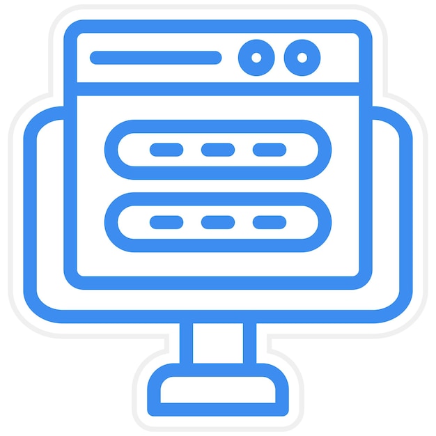 Vectorontwerp Browser Login Icon Style
