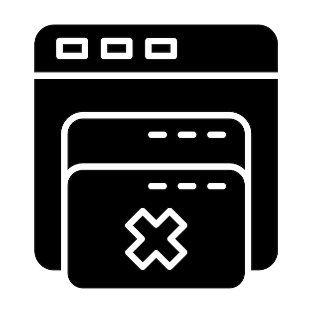 Vectorontwerp Browser Pop-up Icon Stijl