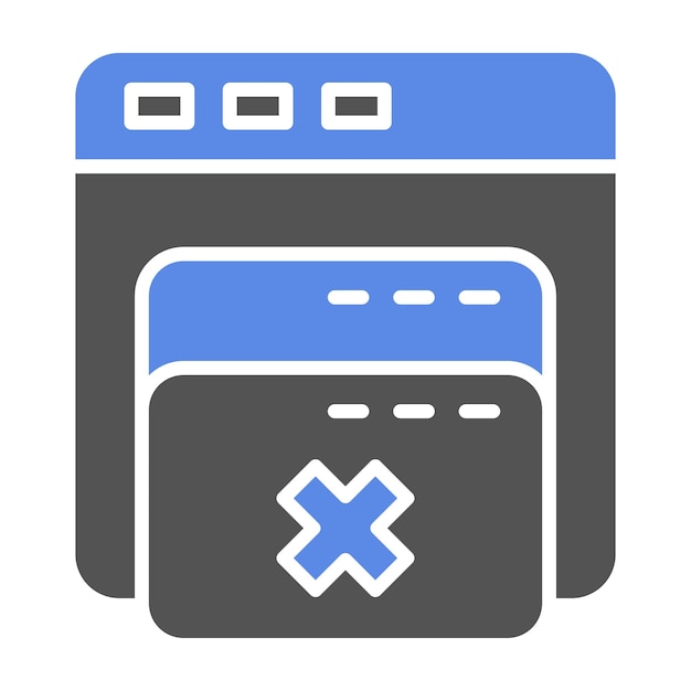 Vectorontwerp Browser Pop-up Icon Stijl