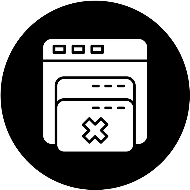 Vectorontwerp Browser Pop-up Icon Stijl
