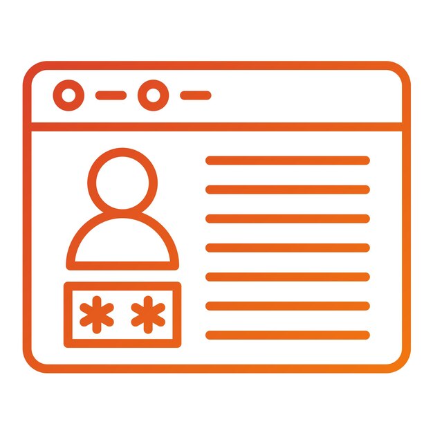 Vectorontwerp Browser wachtwoord Icon Style