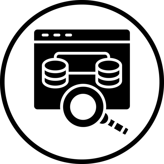 Vectorontwerp Browsing Data Icon Style