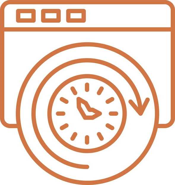 Vectorontwerp Browsing History Icon Style