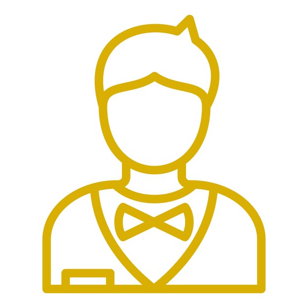 Vectorontwerp Bruidegom Icon Style