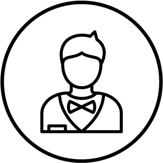 Vectorontwerp Bruidegom Icon Style