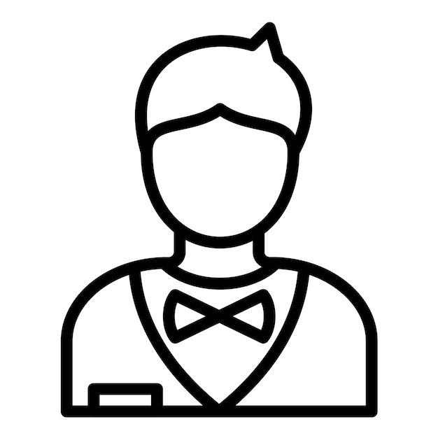 Vectorontwerp Bruidegom Icon Style