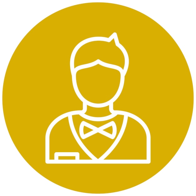 Vectorontwerp Bruidegom Icon Style