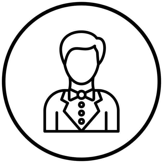 Vectorontwerp Bruidegom Icon Style