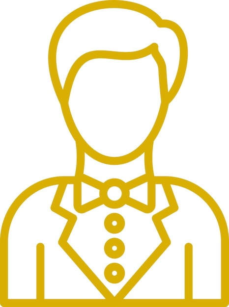 Vectorontwerp Bruidegom Icon Style