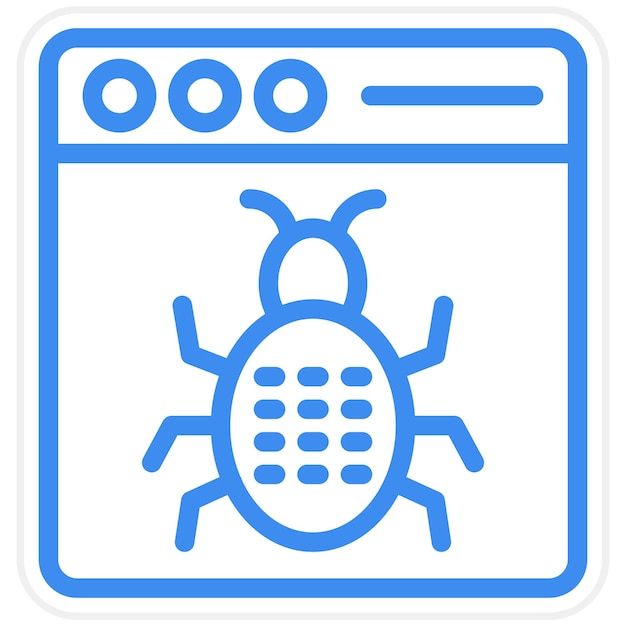 Vector vectorontwerp bug icon style