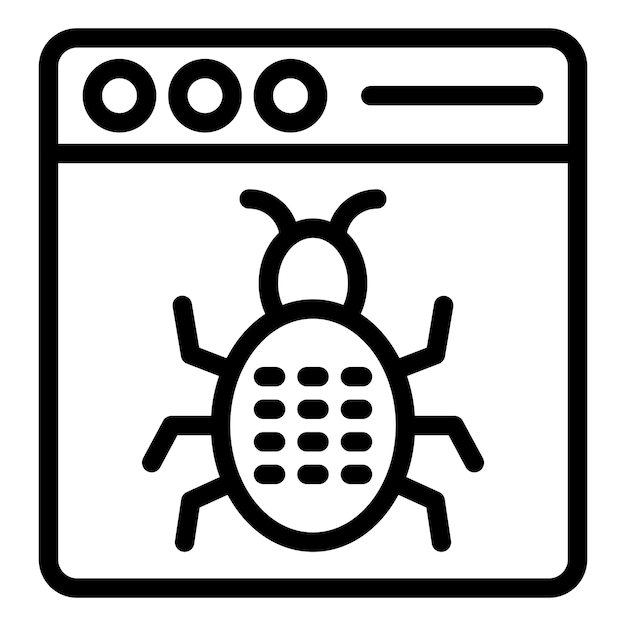 Vectorontwerp Bug Icon Style