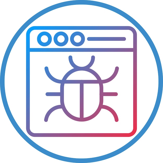 Vectorontwerp Bug Icon Style