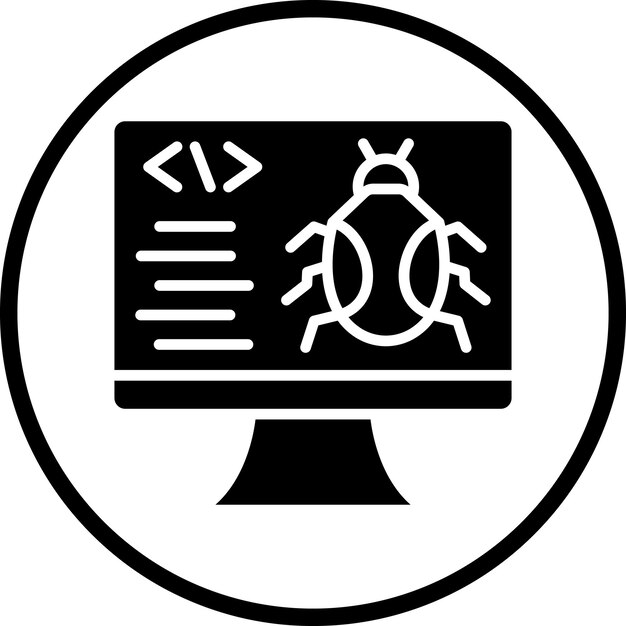 Vectorontwerp Bug Icon Style
