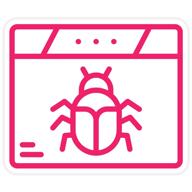 Vectorontwerp Bug Icon Style