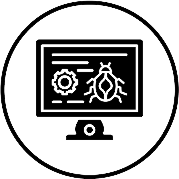 Vectorontwerp Bug Icon Style