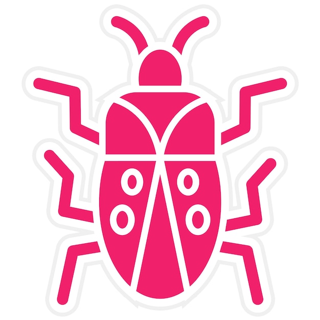 Vectorontwerp Bug Icon Style