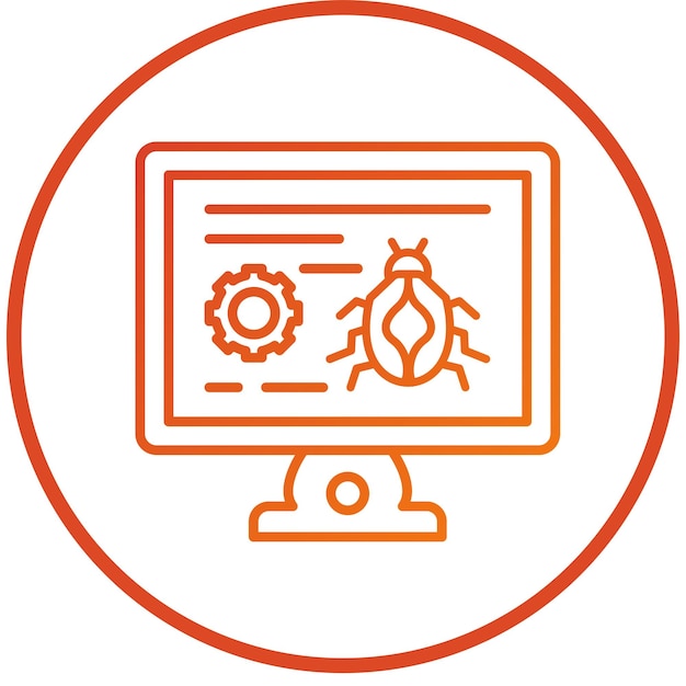 Vectorontwerp Bug Icon Style