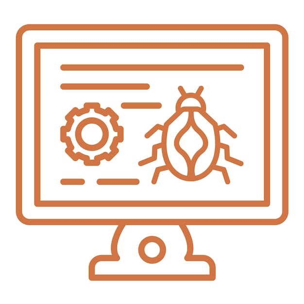 Vectorontwerp Bug Icon Style
