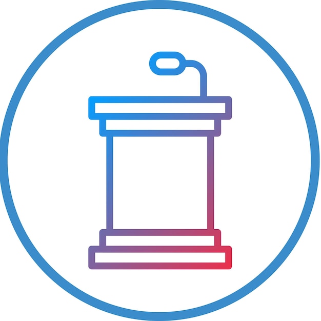 Vectorontwerp Bully Pulpit Icon Style