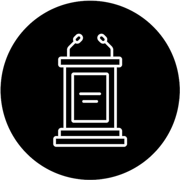 Vectorontwerp Bully Pulpit Icon Style