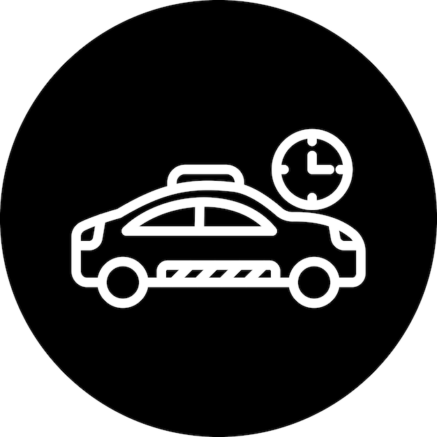 Vectorontwerp Busy Taxi Icon Style