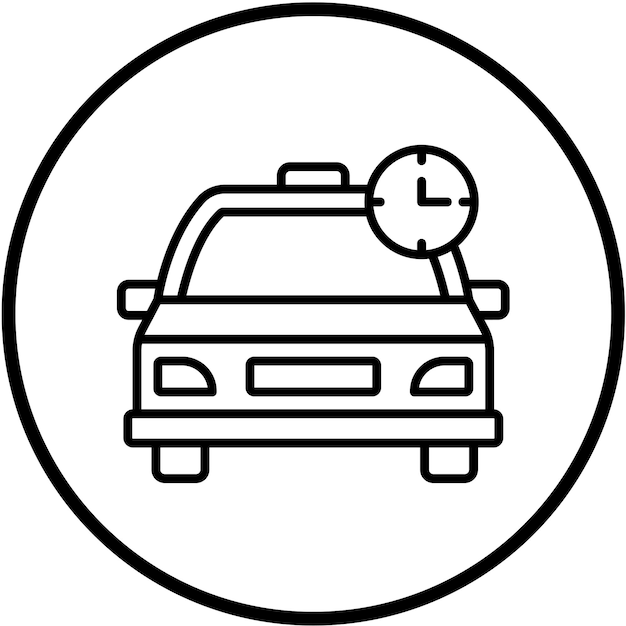 Vectorontwerp Busy Taxi Icon Style