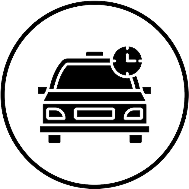 Vectorontwerp Busy Taxi Icon Style