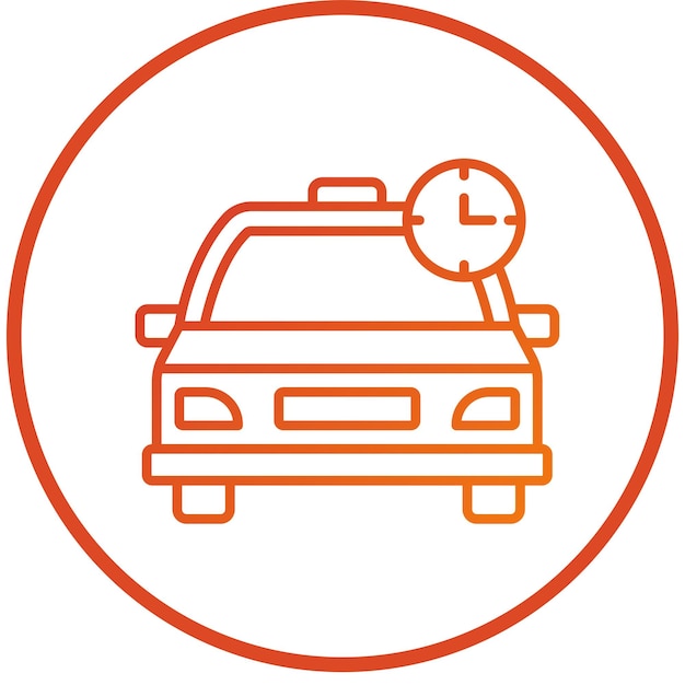 Vectorontwerp Busy Taxi Icon Style