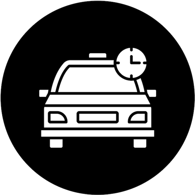 Vectorontwerp Busy Taxi Icon Style