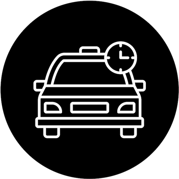 Vectorontwerp Busy Taxi Icon Style