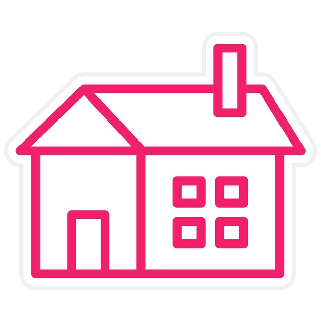 Vectorontwerp Cabin Icon Style