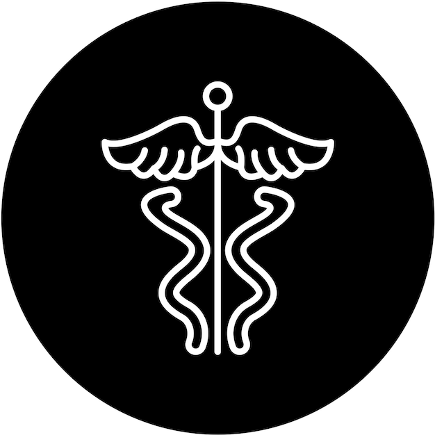 Vector vectorontwerp caduceus icon style