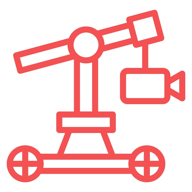 Vector vectorontwerp camera crane icon style