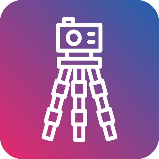 Vectorontwerp camera driepoot icoon stijl