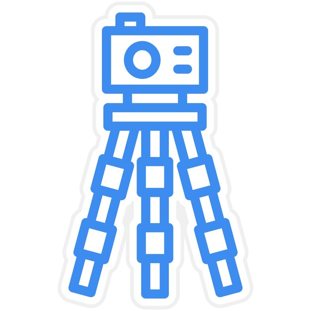 Vectorontwerp camera driepoot icoon stijl