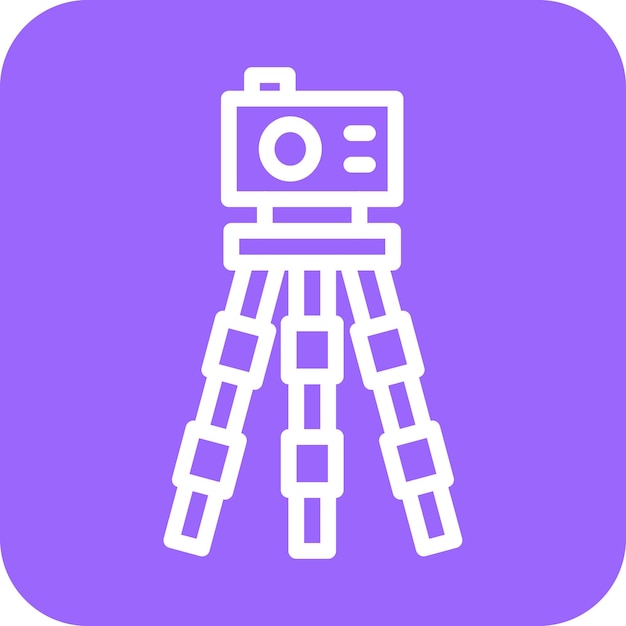 Vectorontwerp camera driepoot icoon stijl