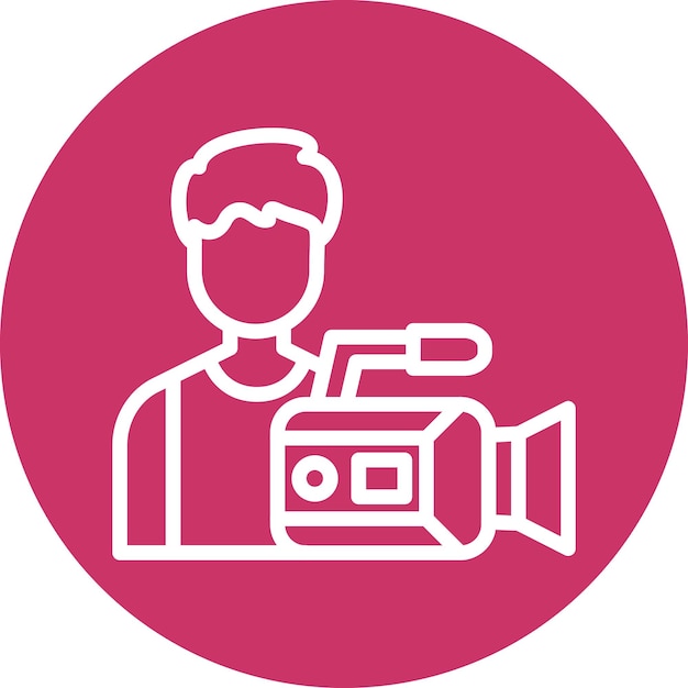 Vectorontwerp Camera Operator Icon Style