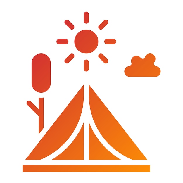 Vectorontwerp Camping Gear Icon Style