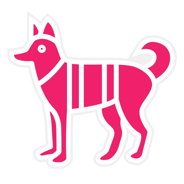 Vectorontwerp Canine Unit Icon Style