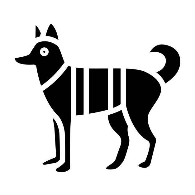 Vectorontwerp Canine Unit Icon Style