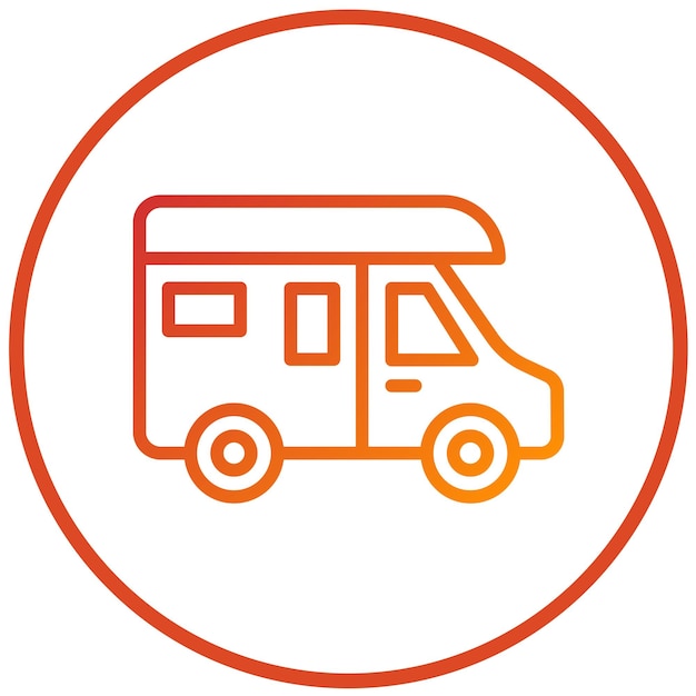 Vectorontwerp Caravan Icon Style