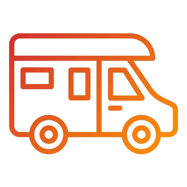 Vectorontwerp Caravan Icon Style