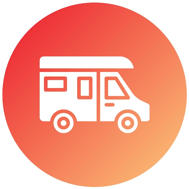 Vectorontwerp Caravan Icon Style