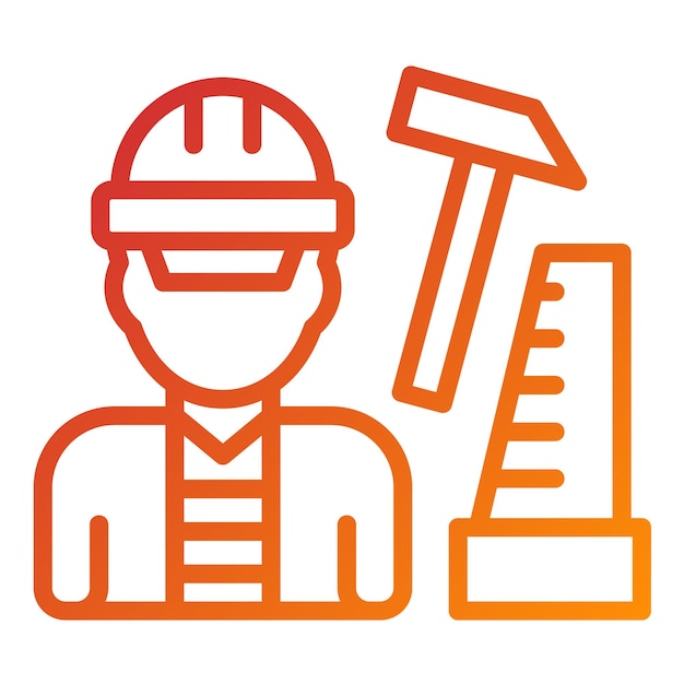 Vectorontwerp Carpenter Icon Style