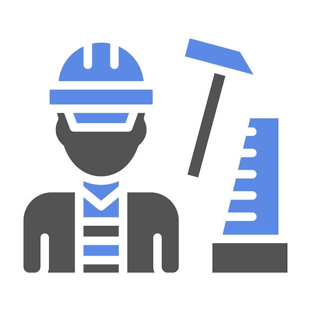 Vectorontwerp Carpenter Icon Style