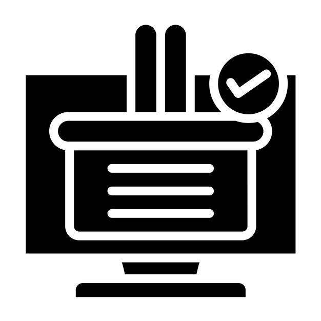 Vectorontwerp Cart Check Icon Style