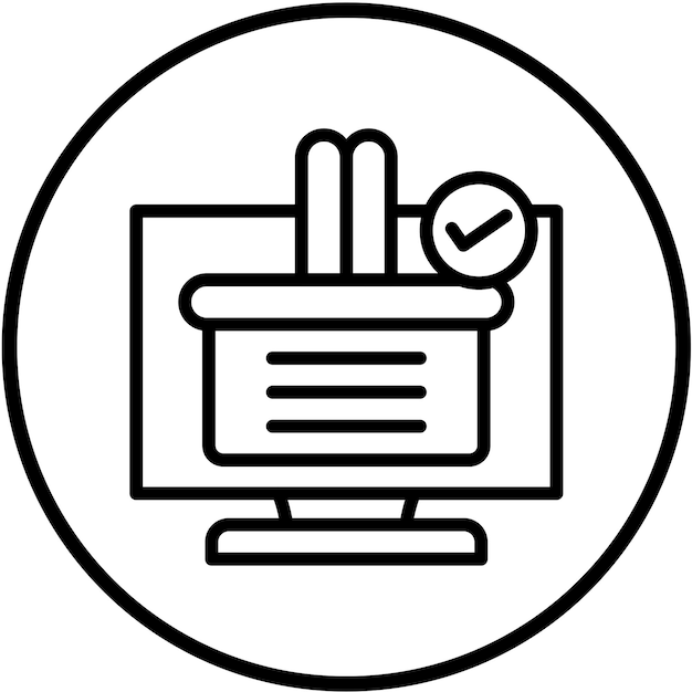 Vectorontwerp Cart Check Icon Style