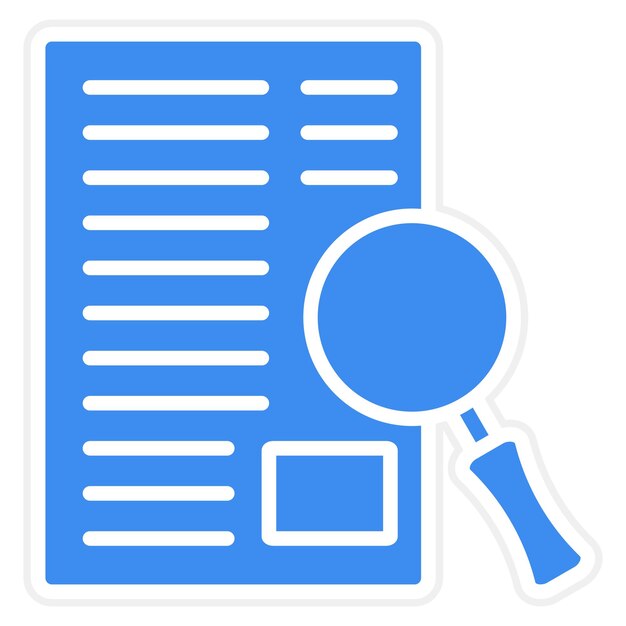 Vectorontwerp Case Study Icon Style